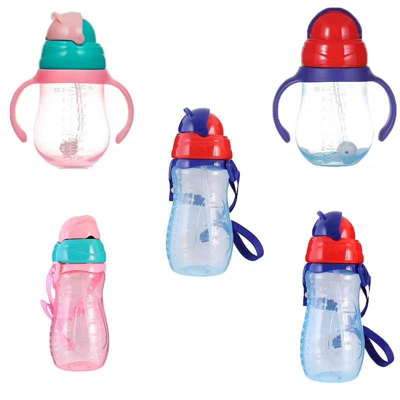 

260Ml Baby bottles Drinking Cup Feeding Bottle Drinking Water Dual-use Bottle Wide-Caliber Drinking Milk Cup BPA Free