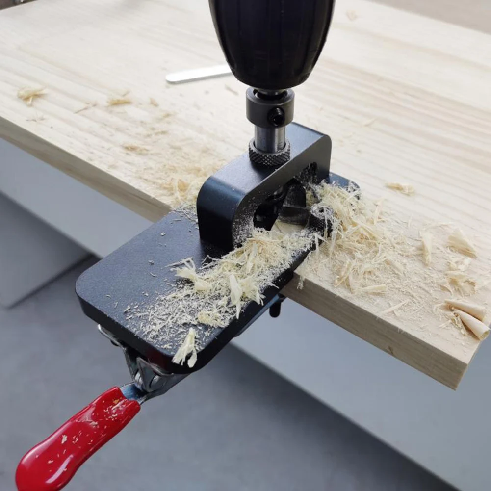 

Woodworking Hole Drilling Guide Locator 35mm Hinge Boring Jig with Fixture Aluminum Alloy Hole Opener Template Door Cabinets