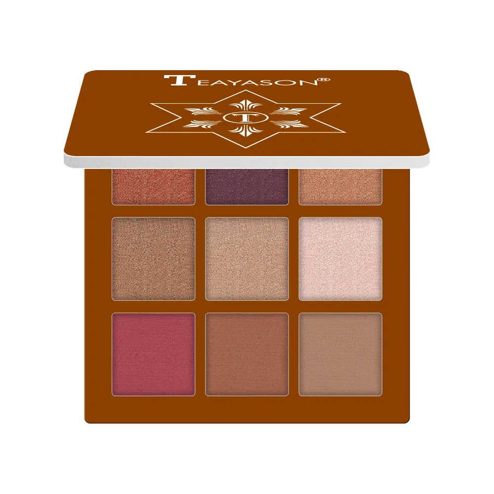 06 9 цветов блестящие тени для макияжа Pallete матовые тени для век Палитра мерцающие водонепроницаемые тени для век порошок пигмент косметика TSLM1 - Цвет: 06