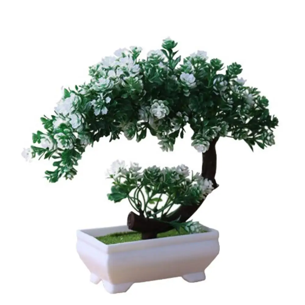 Новые искусственные растения бонсай маленький горшок для дерева цветы украшения