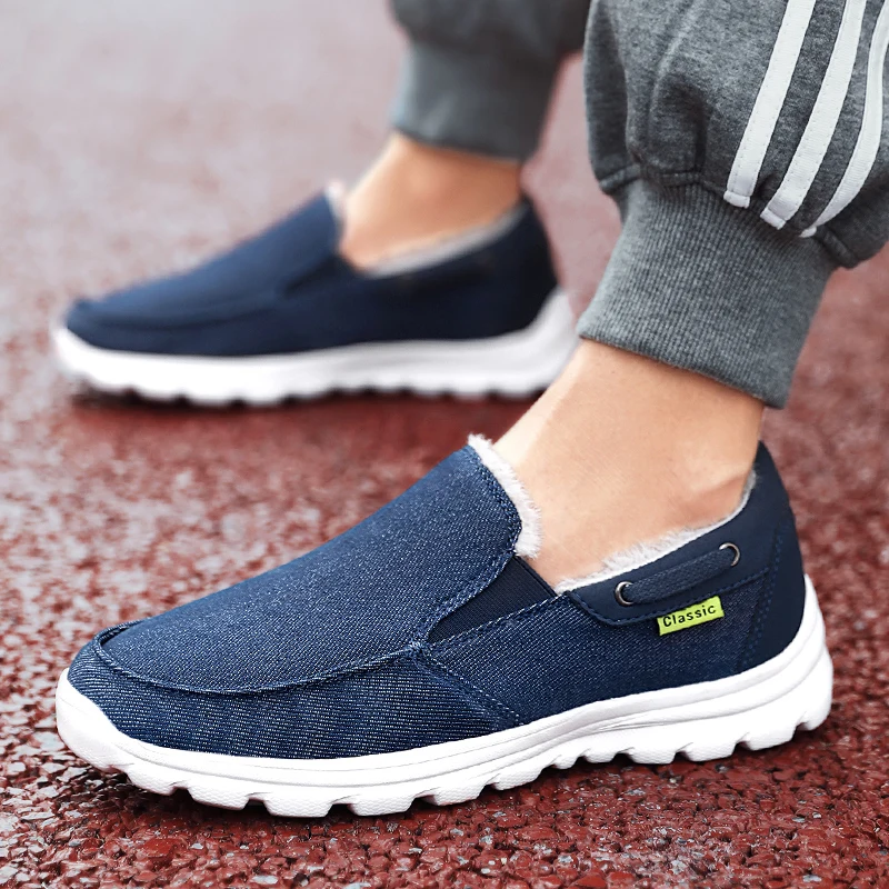 SMS New Men's Loafers Comfortable Sneakers Hiking Shoes Canvas Shoes Breathable Slip-On Cotton Shoes Moccasins Zapatillas Hombre