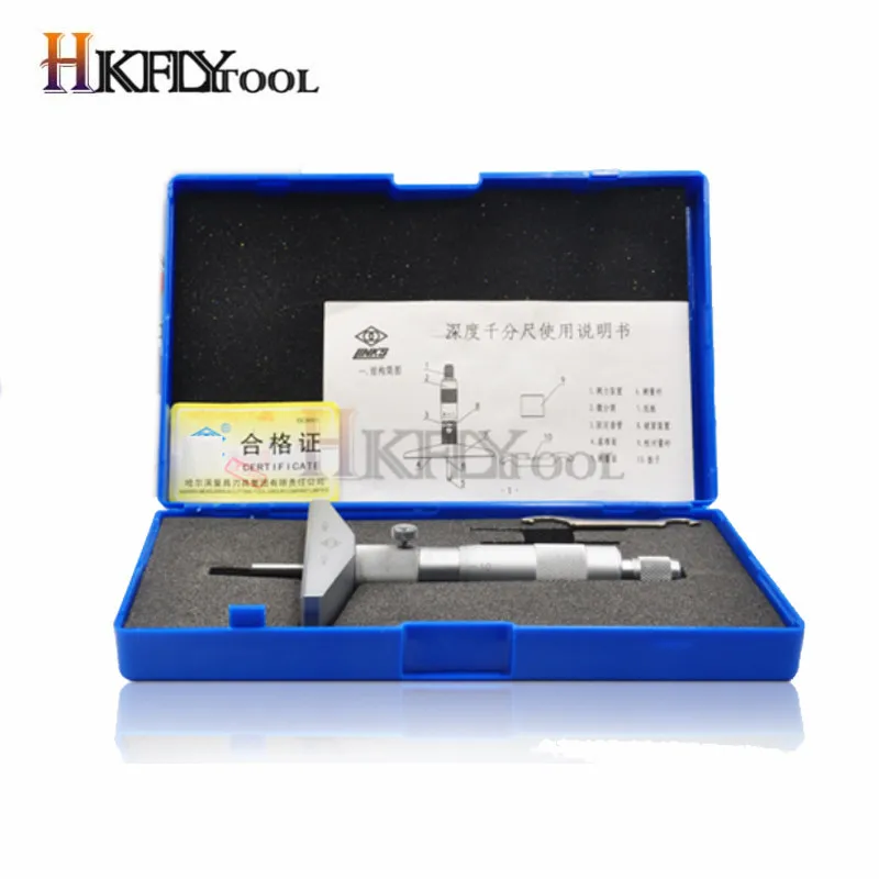 Микрометр для измерения глубины от Xibei микрометр 0 25 мм 50 100 150 200 с