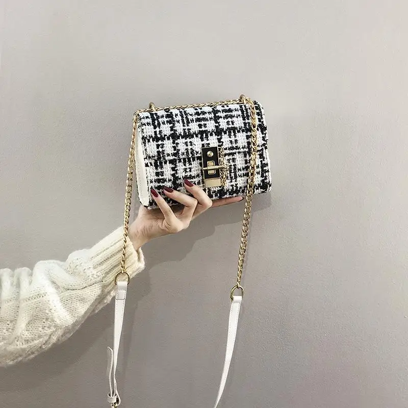 

Autumn / Winter 2021 Small Bag Handbag New Women's Bag Fashion Chain Fabric Messenger Bag