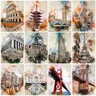 Алмазная живопись 5d HUACAN, мозаика для строительства, домашний декор сделай сам, вышивка стразами, пейзаж, ручная работа, подарок, настенное искусство