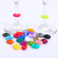 8pcs multicolor wine glass markers drinking cup identifier sign mark food grade silicone party supplies for party bar supplies