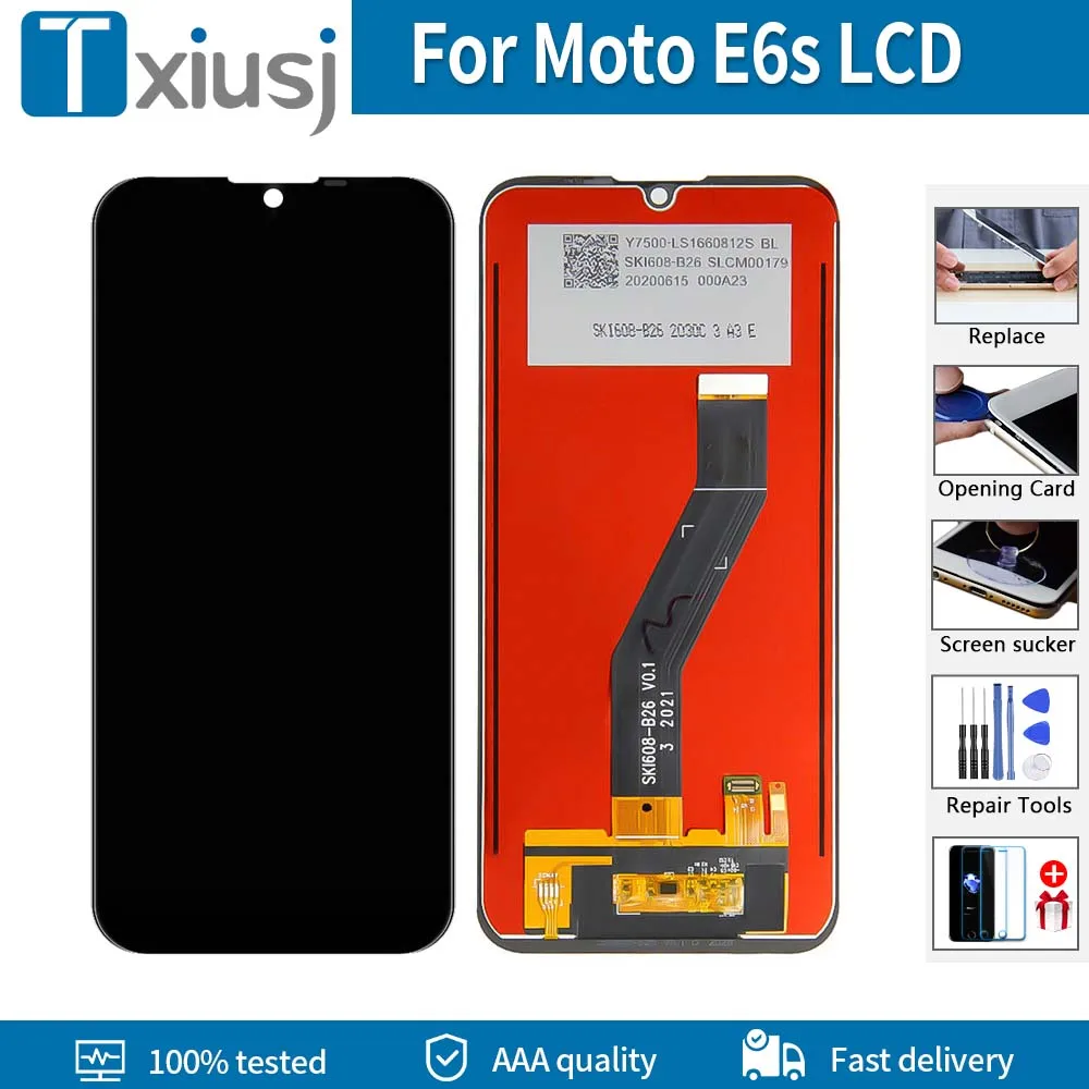 

Original For Motorola Moto E6s 2020 XT2053-1 XT2053-2 XT2053-3 LCD Display Touch Screen Digitizer Assembly 6.1 Inch For Moto E6s