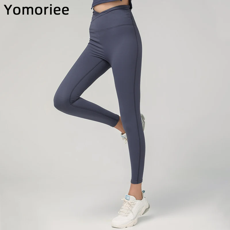 

Seamless Yoga Pants For Women Gym Sport Workout Training Fitness Trousers High Elastic Naked-Feel High Waist Running Tights