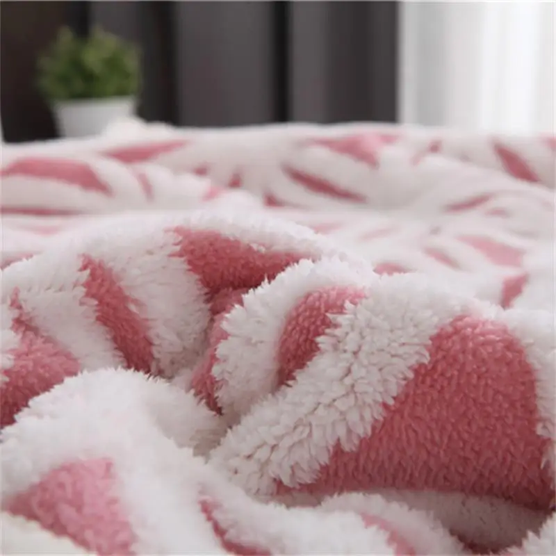 Скандинавское розовое Флисовое одеяло Супер Мягкое высококачественное домашнее