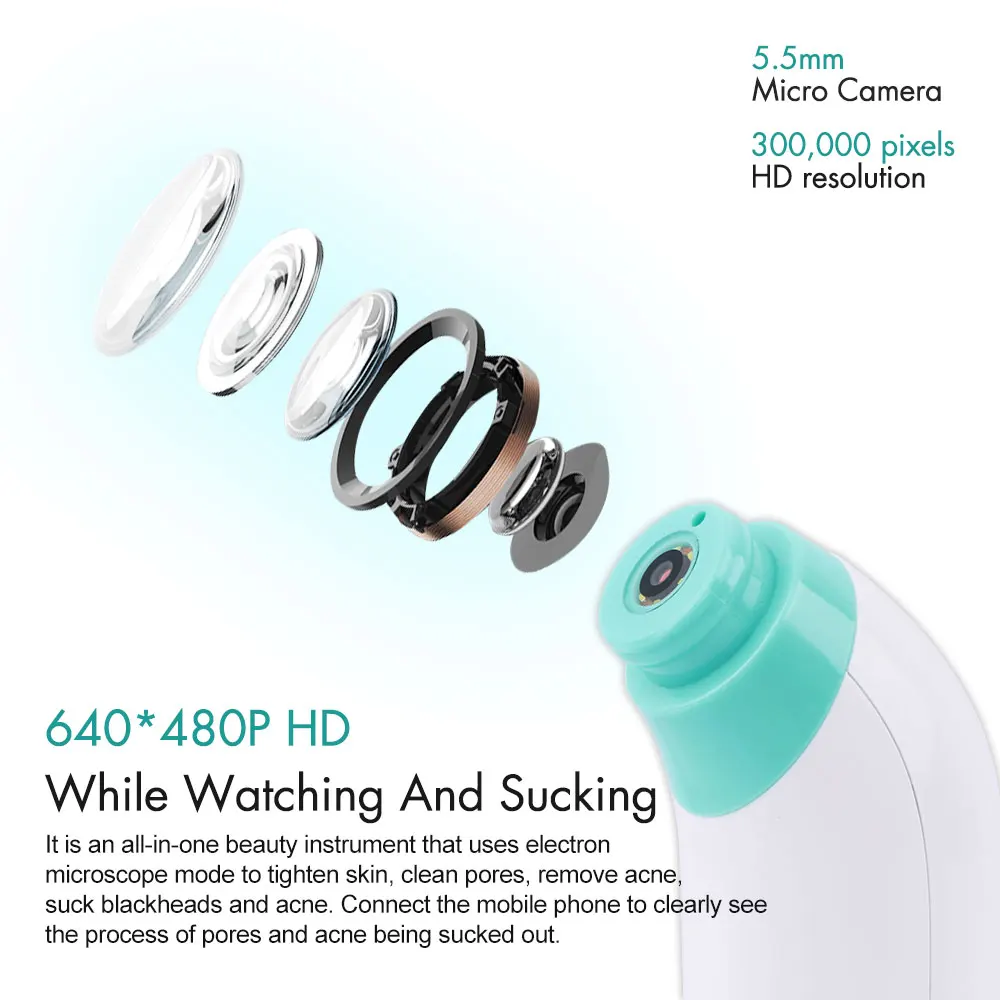 

Visible Blackhead Remover Face Nose Vacuum Suction WiFi Camera Visual Pore Pimple Deep Cleaner Facial Skin Care Tool Beauty