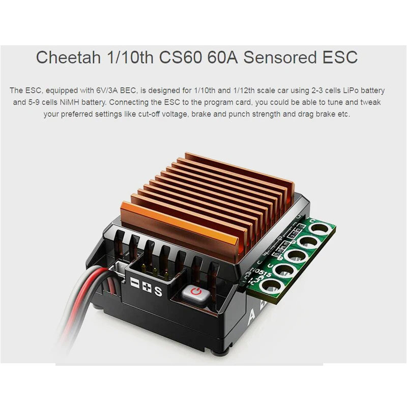SKYRC Cheetah Combo 60A сенсорный ESC двигатель и программная карта для/10-го масштаба модели