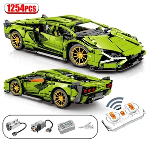 1254Pcs City MOC RC/non-RC Super Sports Car Remote Control Racing
Technical Vehicle Building Blocks Bricks Toys For Children