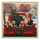 5D DIY Алмазная картина собака полный набор мозаика Алмазная вышивка животное Зимний Рождественский подарок искусство украшение дома подарок