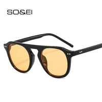 soei vintage square sunglasses women fashion nail decoration jelly color eyewear men trending pilot sun glasses shades uv400