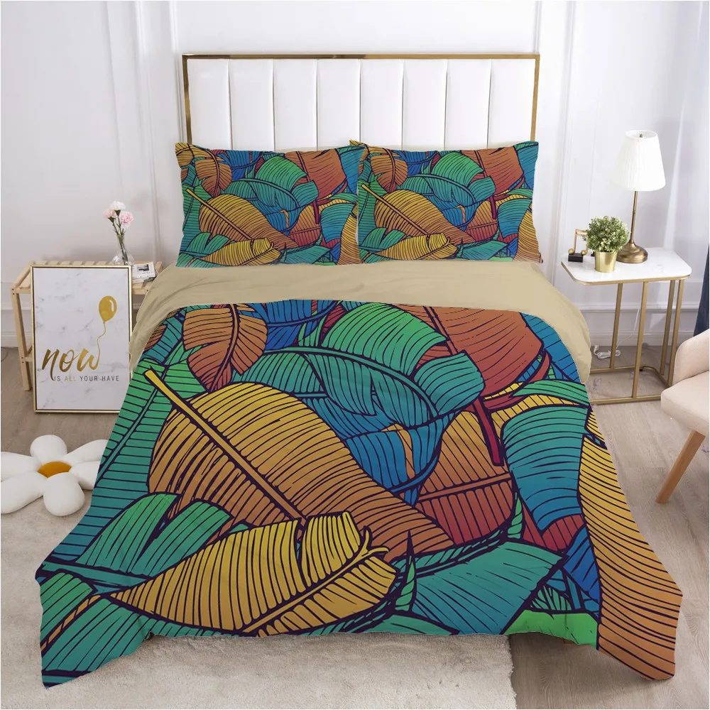 

3D Duvet Covers Set Simple Flower Beddings Comforter Case Pillowslips Bed Linen Bedding Bag Sets King Full Single Bedding Sets