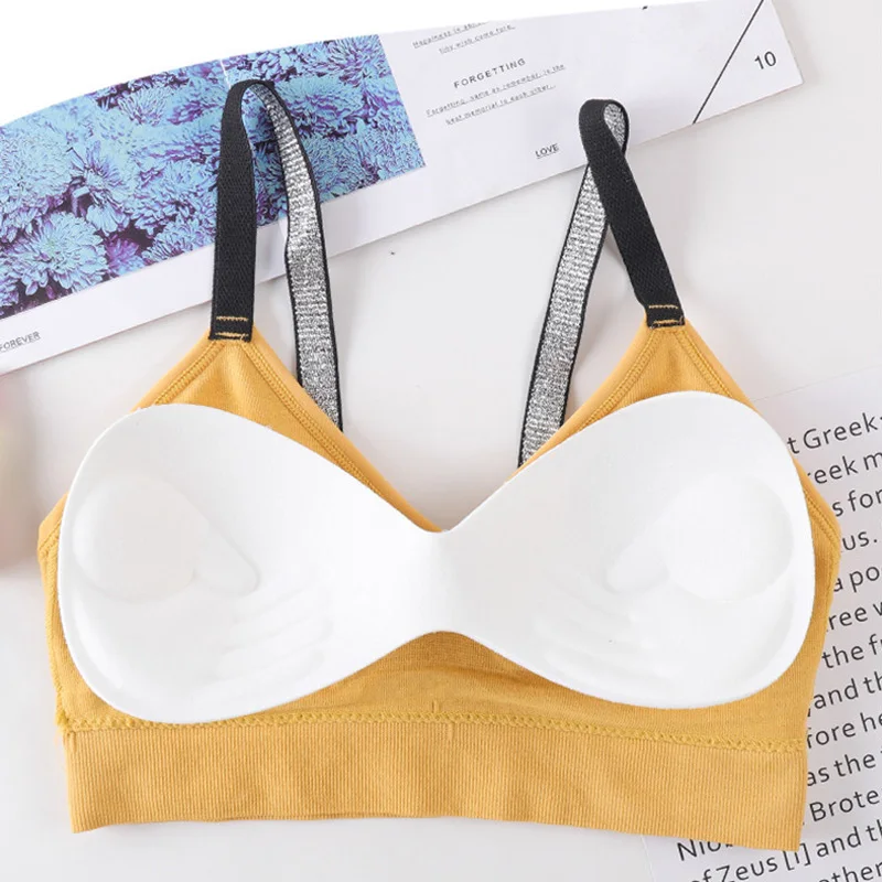 Женский Быстросохнущий Спортивный бюстгальтер WANAYOU с серебряными ремешками