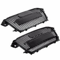 for rs4 style front sport hex mesh honeycomb hood grill gloss black for audi a4s4 b8 5 2013 2016 car styling accessories