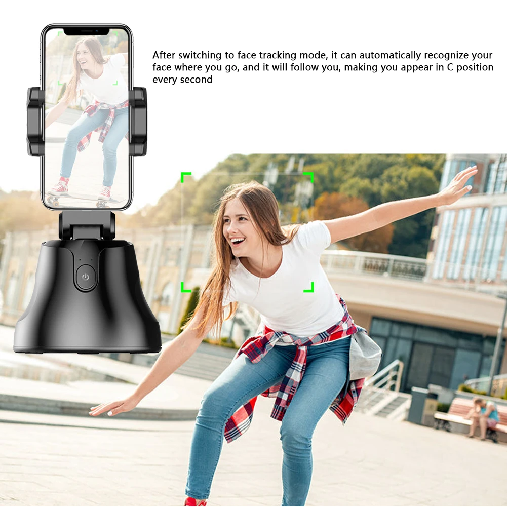 

360 Rotation Auto Object Tracking Phone Holder Durable Classic Practical Multi-functional Smart Smartphone Bracket
