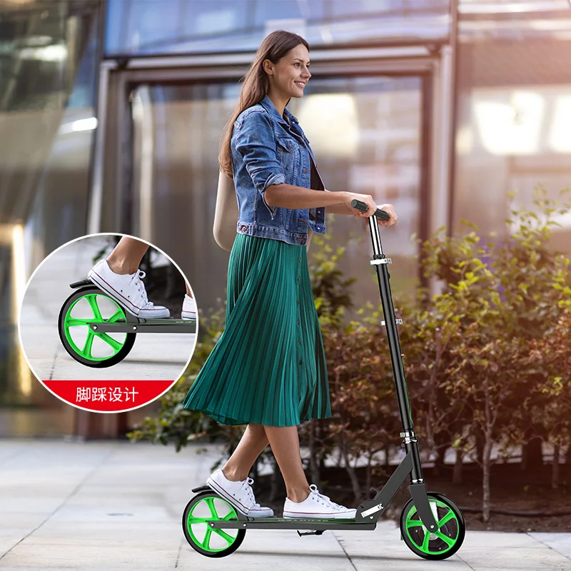 Factory Direct Teenagers Adult Scooter Two-Wheeled Work Portable Foldable Big Wheel | Kick Scooters Foot