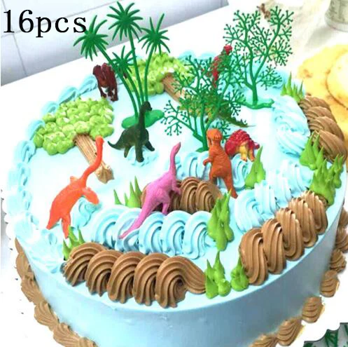 DIY 16pcs 5 шт. Альпака кактус торт Топпер лама вечерние украшения мультфильм милый Альпака День Рождения украшения принадлежности кекс Топпер - Цвет: DIY 16pcs