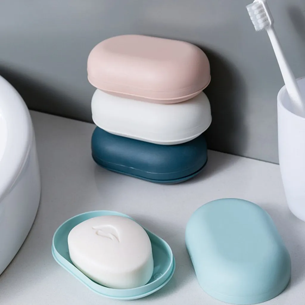 

Portable Plastic Soap Holder Shower Soap Box Soap Case Tray Dish Storage Holder Plate Container Home Bathroom Travel Accessories