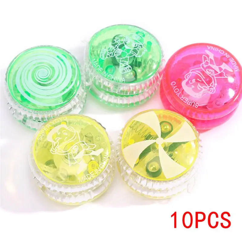 

10 Pcs/set Children Yo-Yo Luminous New LED Flashing Ball Party Game Toys Kids for Boys Girls H055