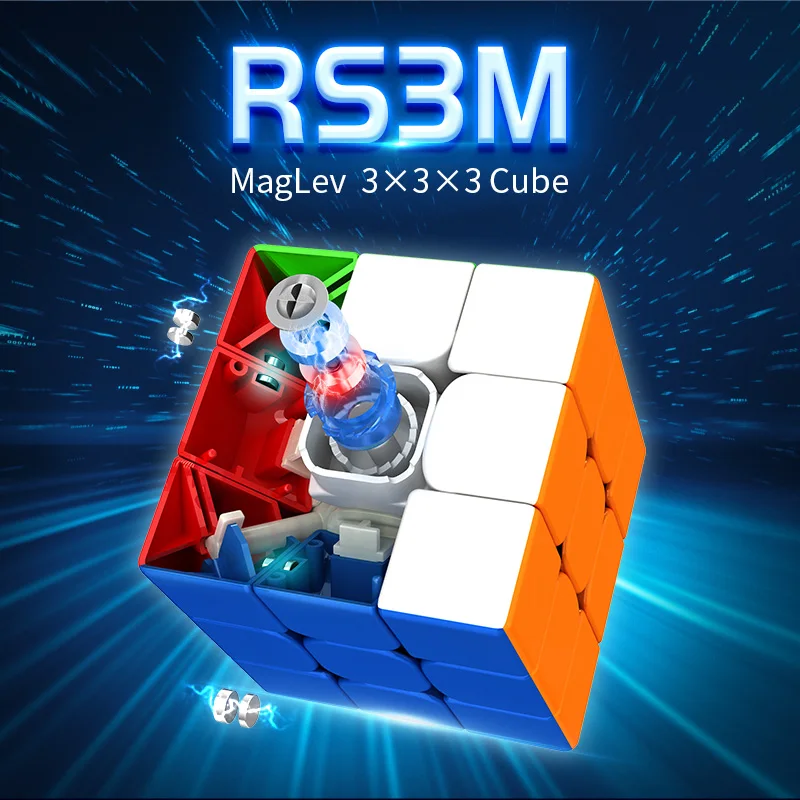 Moyu RS3M maglev 3x3, Cubo de velocidad m&aacute;gica, MF8900, juguetes educativos-0