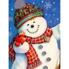 5D алмазная картина Снеговик полная круглая дрель Рождественский подарок DIY Вышивка крестиком Мозаика Алмазная вышивка простой домашний декор