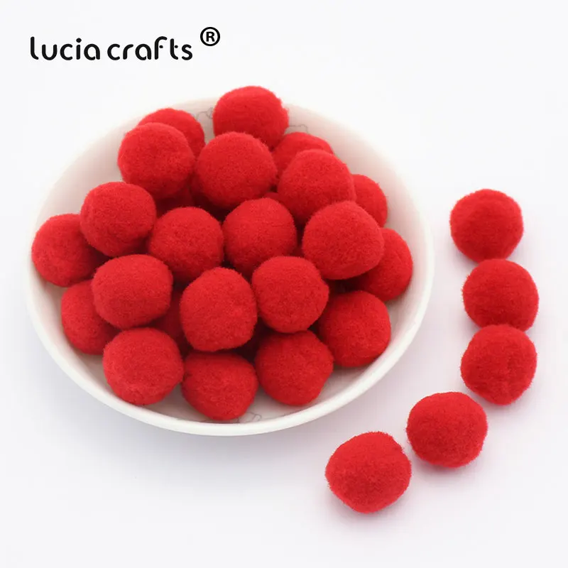 Lucia crafts 288 шт./лот 10 мм Разноцветные помпоны мягкие шарики-Помпоны DIY Швейные Свадебные Скрапбукинг Аксессуары для декора K0405
