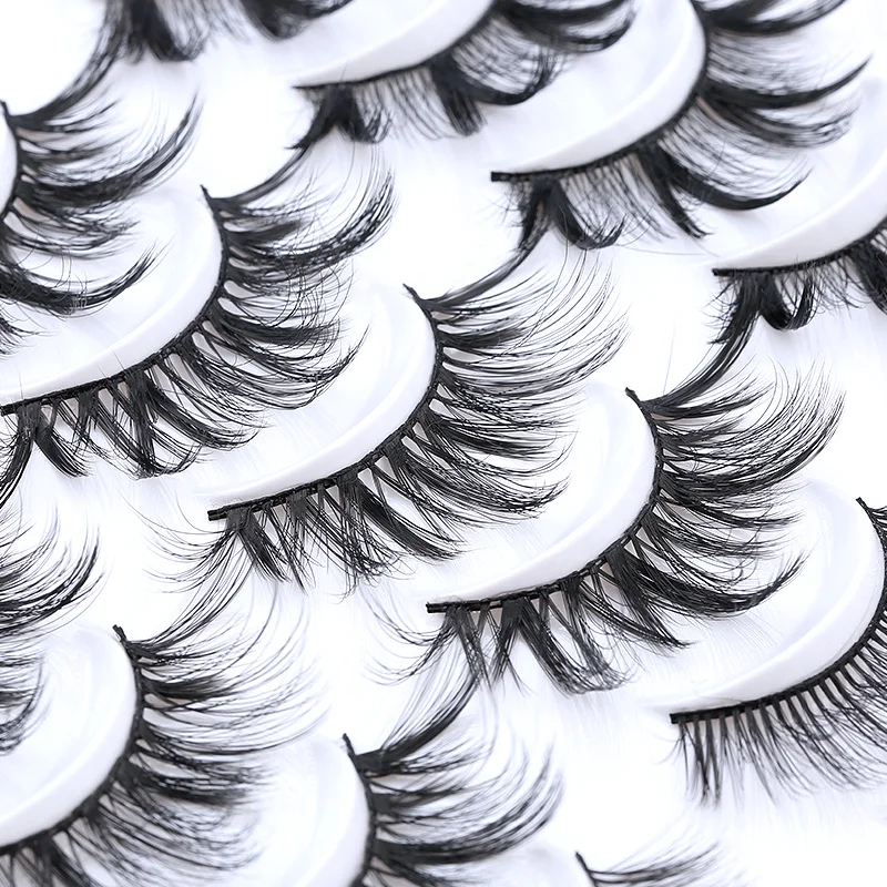 Ресницы норковые для наращивания натуральные Объемные Накладные ресницы 6D 20 пар