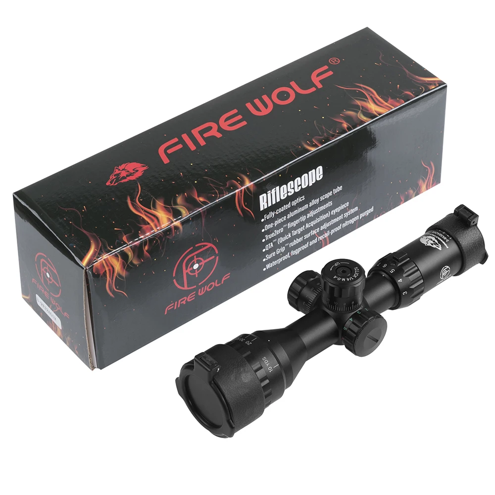 Тактический охотничий прицел FIREWOLF 3 9x32 AOL оптика с подсветкой в виде Красной и