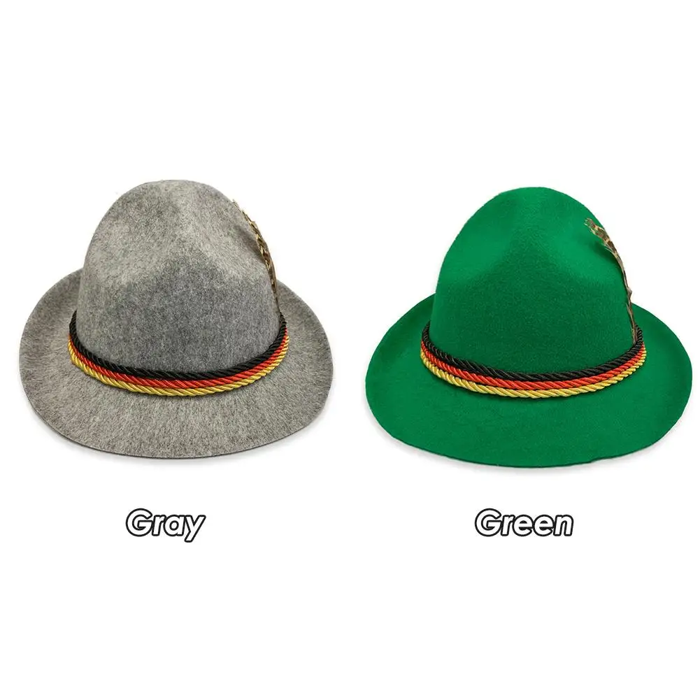 Октоберфест мужская шапка немецкая Альпийская перо украшения для вечерние один