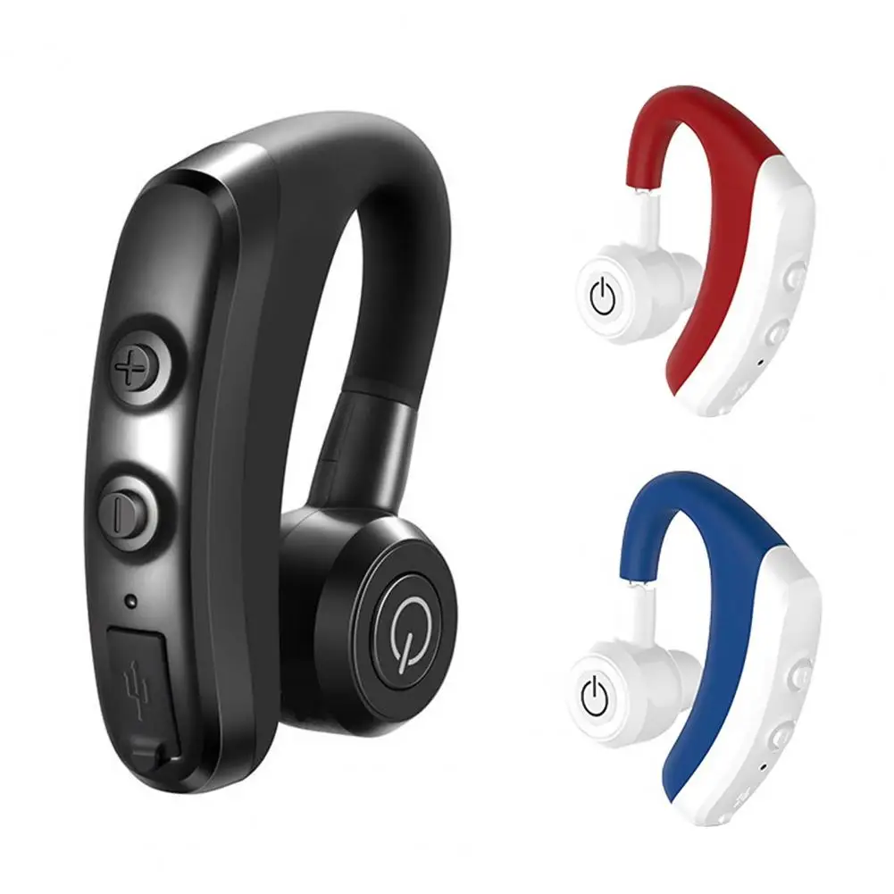 

Fashion 1Pc K5 Black Bluetooth 4.1 Version Stereo Smart Noise Reduction Rechargeable Ear Hook Wireless Earphone For Mobile Phone