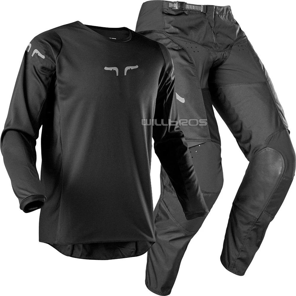 New DELICATE FOX 180 Prix Grey Jersey Pant Gear Combo for ATV DH MX Off-Road Scooter Dirt Bike Motocross Motorcycle