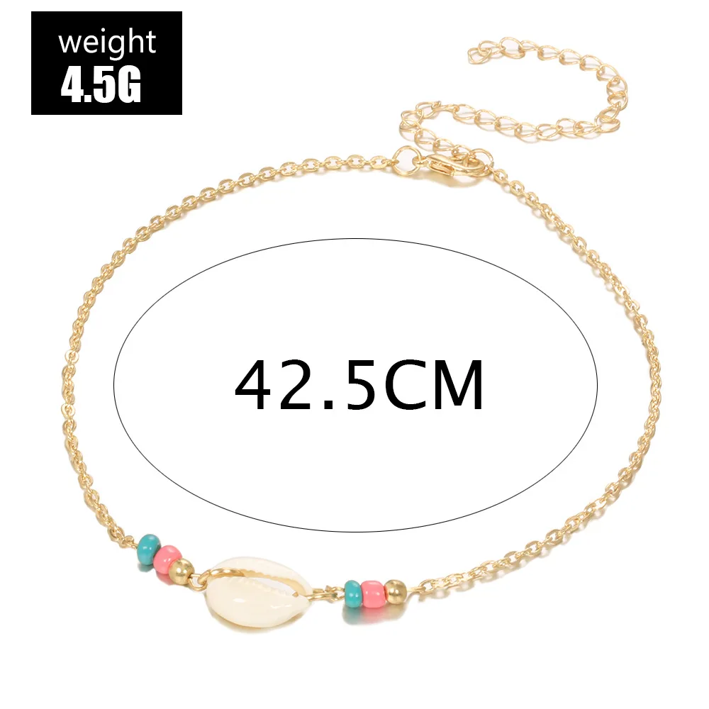 Ожерелье женское с подвеской из ракушек и бусин | Украшения аксессуары