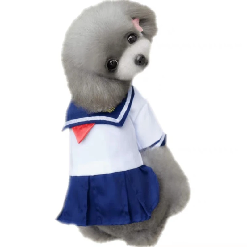 Милая Одежда для девочек летнее платье собак юбка щенков Померанский костюм
