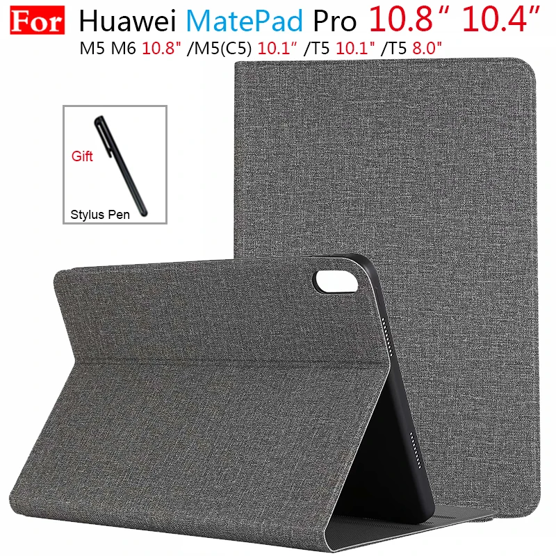 

Чехол для планшета Huawei MatePad Pro 10,8, M5, M6, 10,8 дюйма, M5, T5 10,1 дюйма, 8,0 дюйма, тканевый чехол-книжка с подставкой, защитный чехол для планшета MatePad 10,4 ...