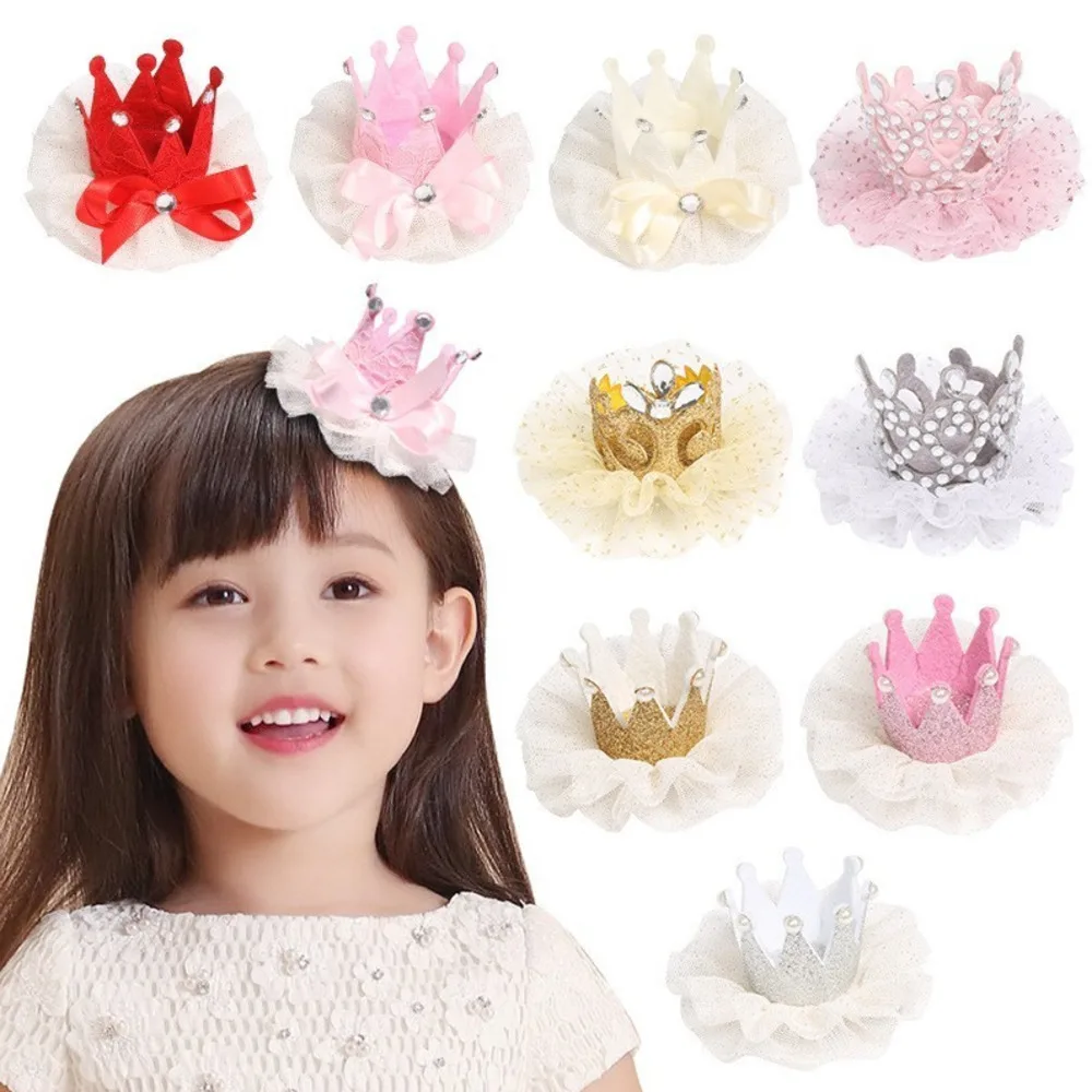 Lovely Hair Accessories Children Newborn Kids Headwear Baby Girl Flower Cute Gift Photo Props Hairpin Clip Crown Birthday Boknot | Детская