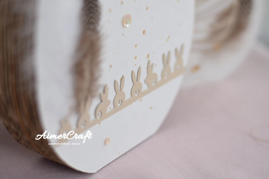 Металлические вырубные штампы в виде кролика и животного зеркальные