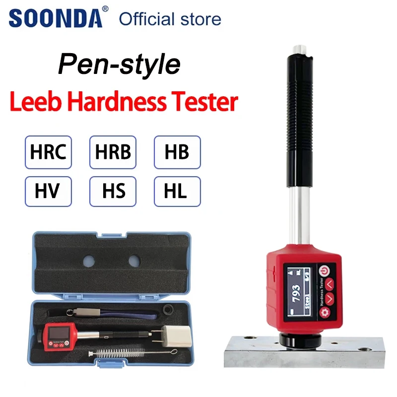 Портативный тестер твердости Leeb в виде ручки цифровой металла для нержавеющей