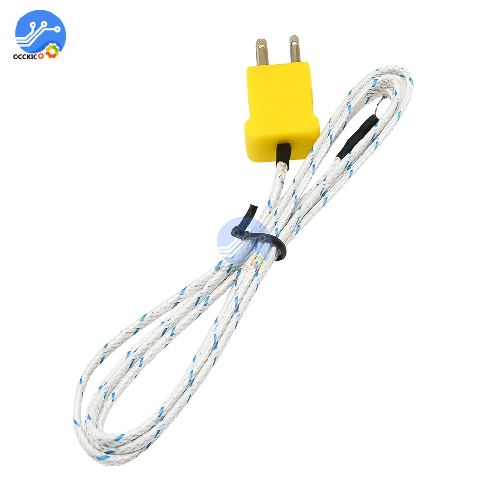 Термопара типа K с кабелем 1 м 100 см измерительный датчик температуры K-типа для