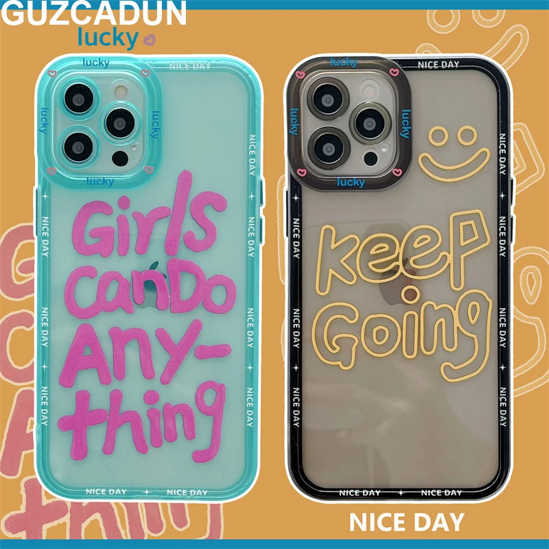Модные чехлы с буквами для телефонов Iphone 13 12 Pro Max 11 Pro Max Xr Xs Max X 7 8 Plus, прозрачный мягкий силиконовый чехол из ТПУ