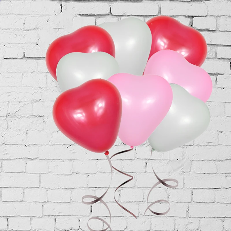 20/50 шт в наборе розового белого красного цвета с надписью Love Heart Shaped латексные