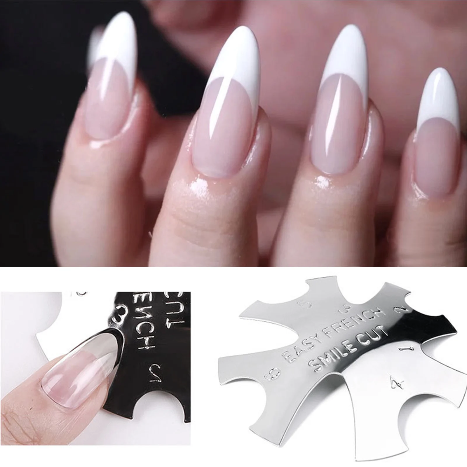 

8 размеров V-Line кромкообрезной станок для ногтей акриловый инструмент для ногтей 8 размеров