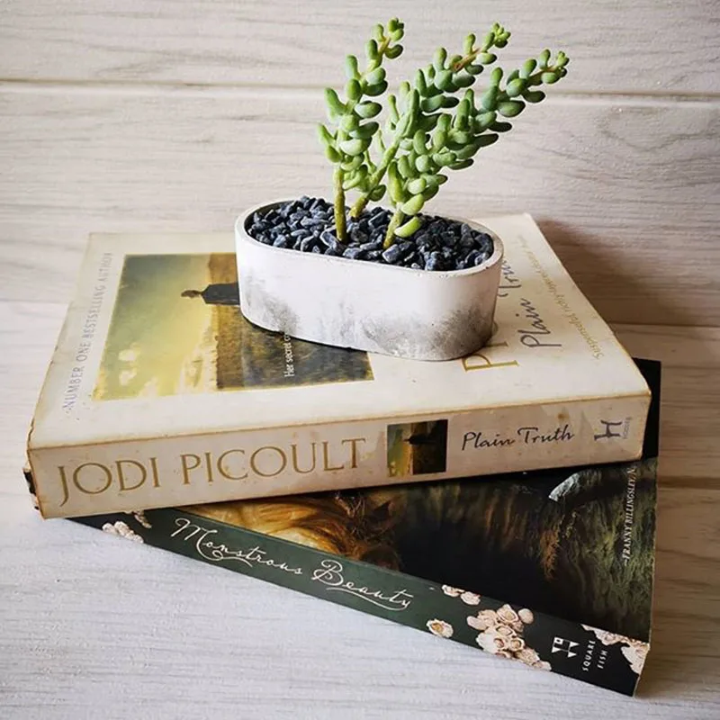 Мини-цветочный горшок для суккулентных растений формы бетонных контейнеров