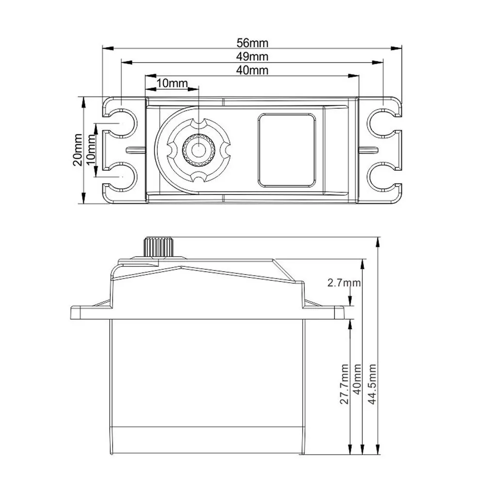 SPG3636LV-180W 36KG 10 Car Waterproof Steering Gear Digital Iron Core Low Voltage Version MK1132 Car Accessories
