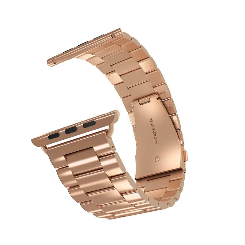 Ремешок из нержавеющей стали для наручных часов совместим с Apple watch series 5 4 40 мм 44