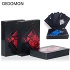 Покрытыем цвета чистого 24 каратного золота игральных карт игры в покер колода Золотая Фольга покерный набор Пластик магические карты водостойкие карты магия карточные Игры покер карты