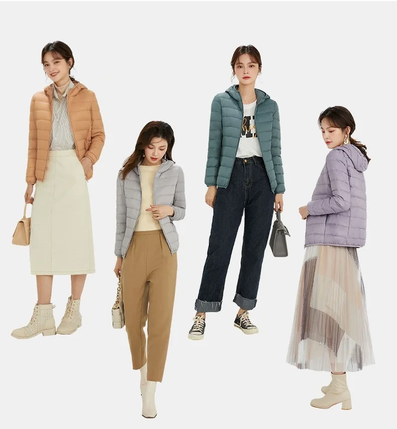 Куртка NewBang женская из матовой ткани ультралегкий пуховик на утином пуху верхняя