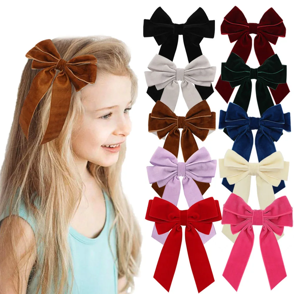 

Резинки для волос для девочек, на День Св. Валентина, однотонные, бант на волосы для маленьких девочек, милая заколка для волос, заколки для в...