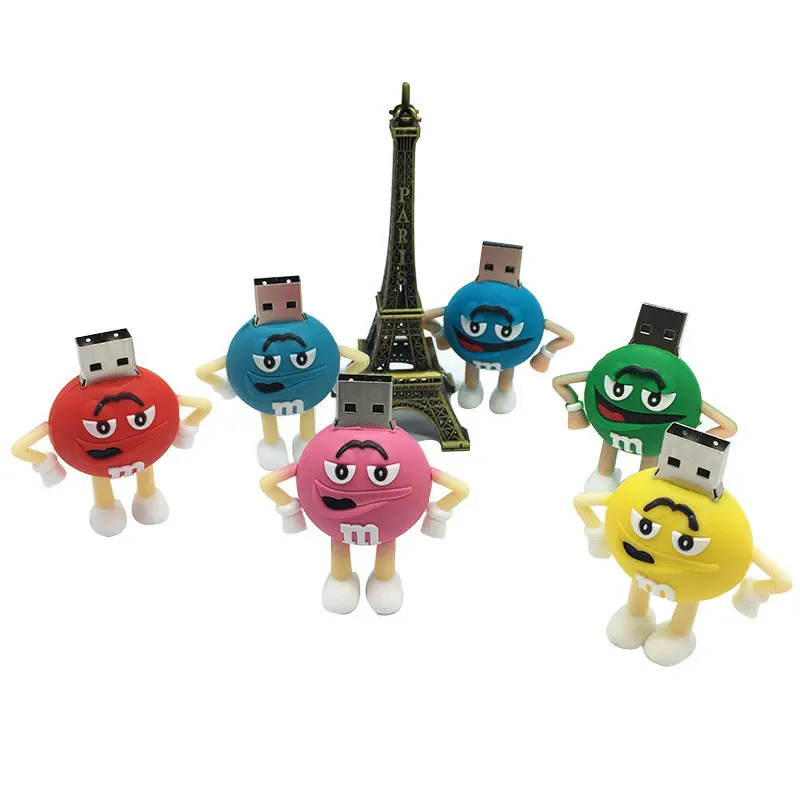 USB флэш-память 64 Гб мини шоколадные бобы USB 2,0 4 ГБ 8 ГБ портативный флеш-накопитель 32 Гб креативная мультяшная Флешка 16 Гб подарок на праздник